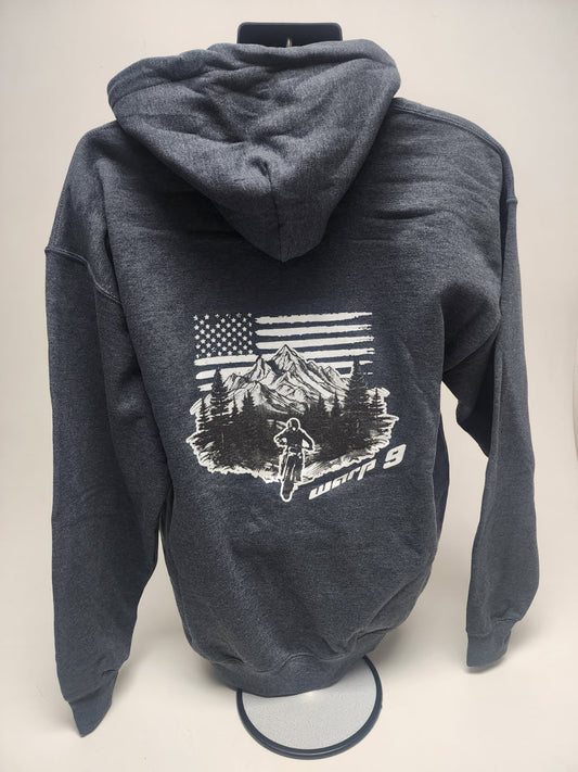 Warp9Racing hoodie, casual apparel with a comfortable fit, featuring the WarpWear logo on the front.