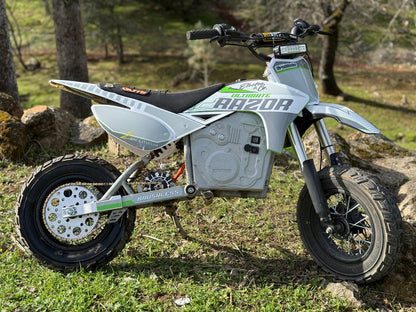 Electro & Co Razor MX500 MX650 SX500 billet aluminum swingarm extension with axle block system, adds 2-3 inch stretch for dirt bikes.