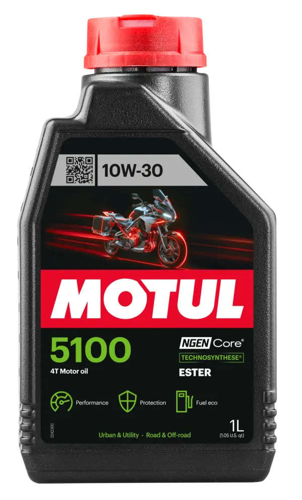 Motul 5100 4T Synthetic Blend 10W-30 Motorcycle Engine Oil