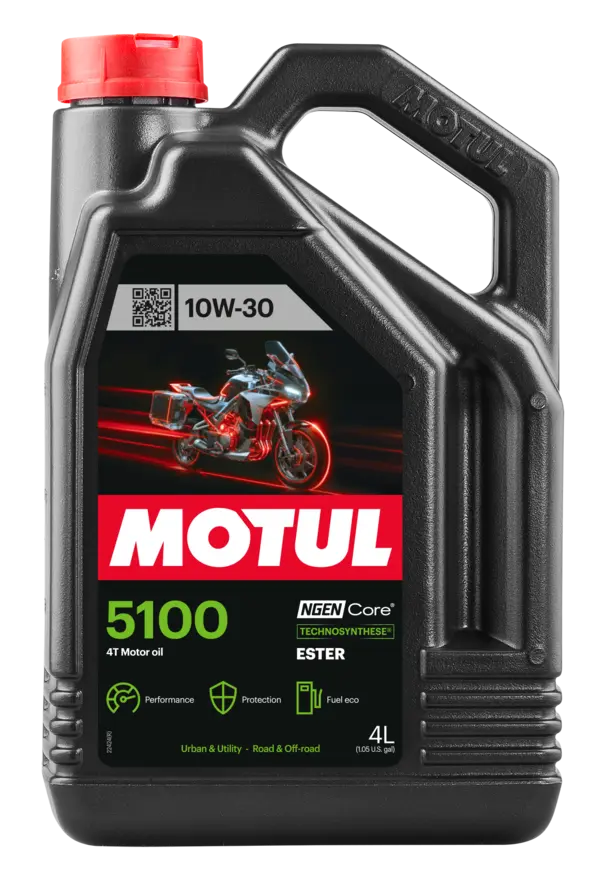 Motul 5100 4T Synthetic Blend 10W-30 Motorcycle Engine Oil