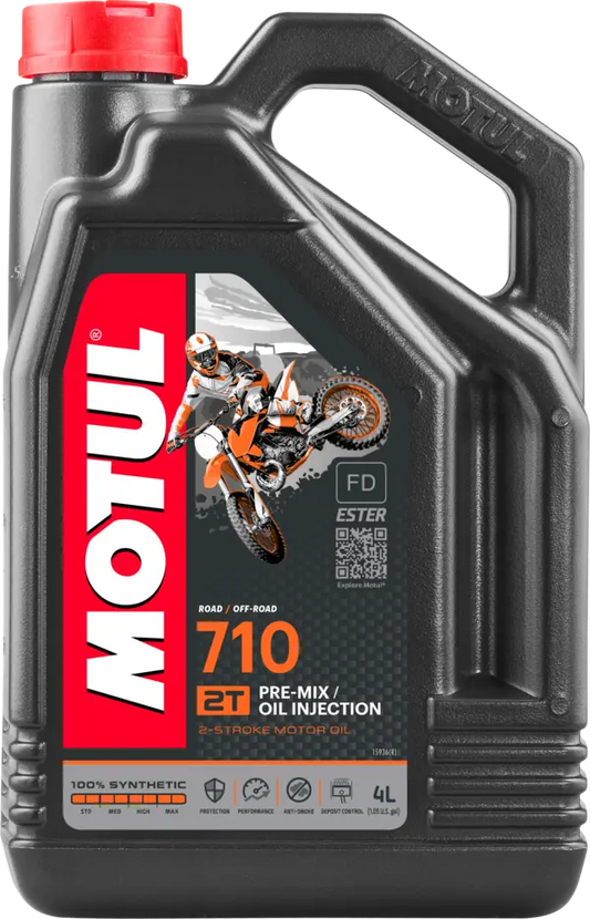 Motul 710 2T Full Synthetic 2-Stroke Oil | Injector & Premix | 1L & 4L