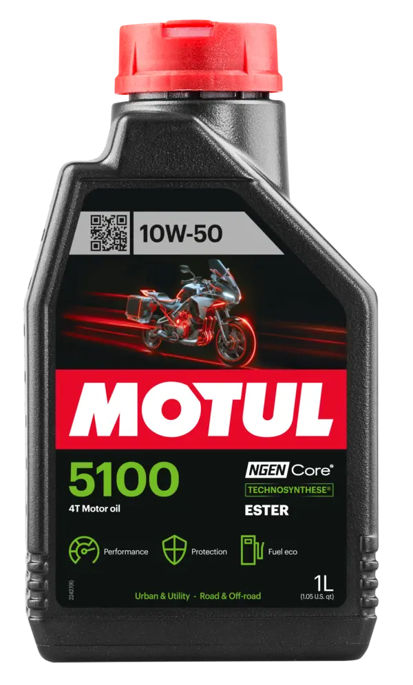MOTUL 5100 4T 10W-50 Synthetic Blend Motorcycle Oil