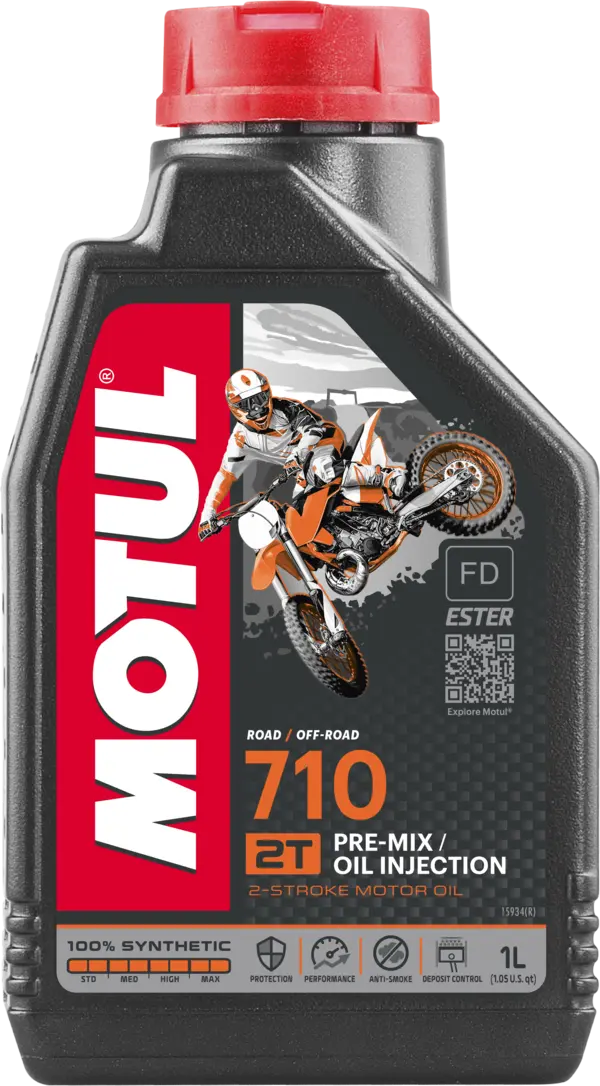 Motul 710 2T Full Synthetic 2-Stroke Oil | Injector & Premix | 1L & 4L