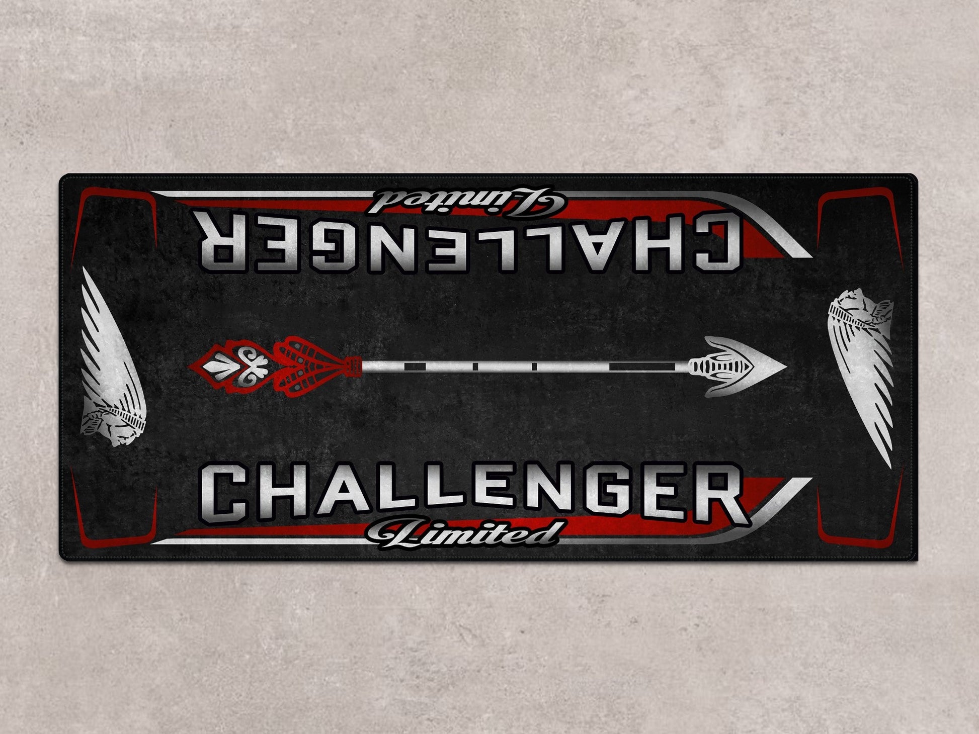 Designed Pit Mat for Indian Challenger Limited Motorcycle - MM7333 - Howling Moto