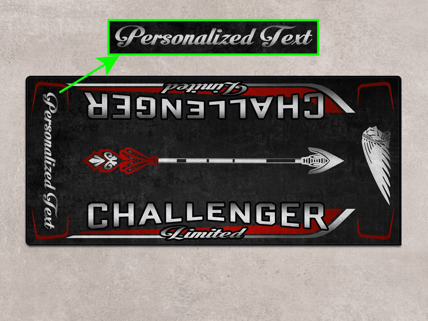 Designed Pit Mat for Indian Challenger Limited Motorcycle - MM7333 - Howling Moto