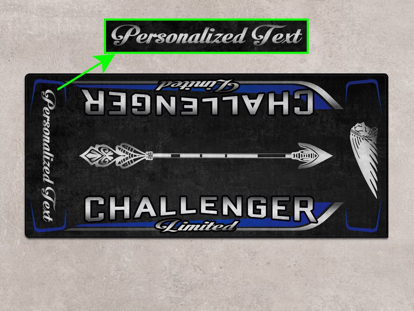 Designed Pit Mat for Indian Challenger Limited Motorcycle - MM7333 - Howling Moto