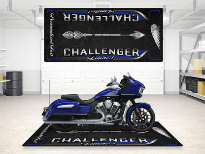 Designed Pit Mat for Indian Challenger Limited Motorcycle - MM7333 - Howling Moto