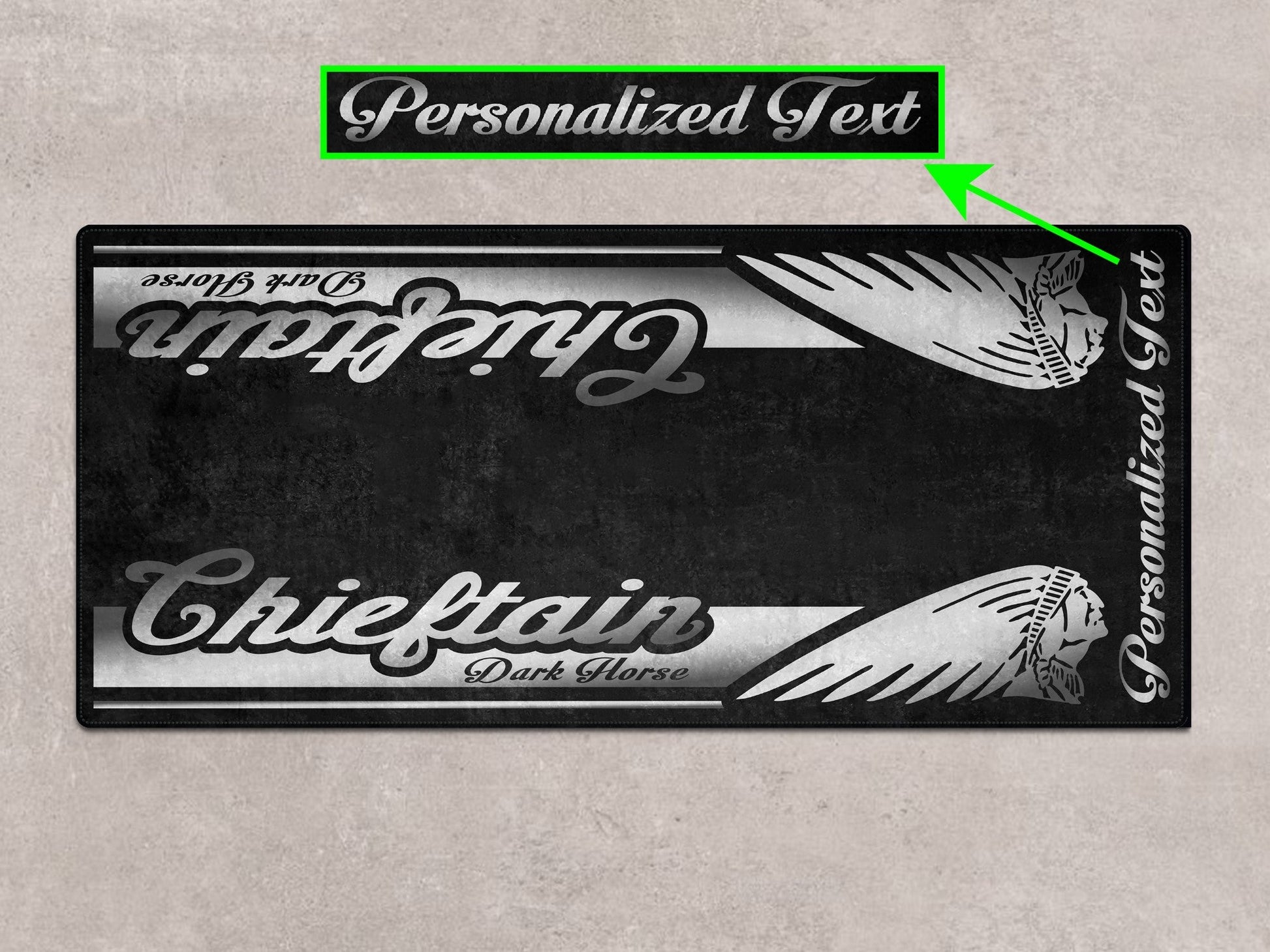 Designed Pit Mat for Indian Chieftain Dark Horse Motorcycle - MM7328 - Howling Moto