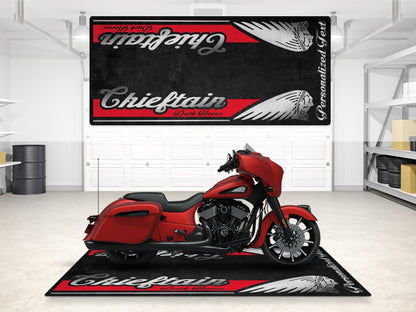 Designed Pit Mat for Indian Chieftain Dark Horse Motorcycle - MM7328 - Howling Moto