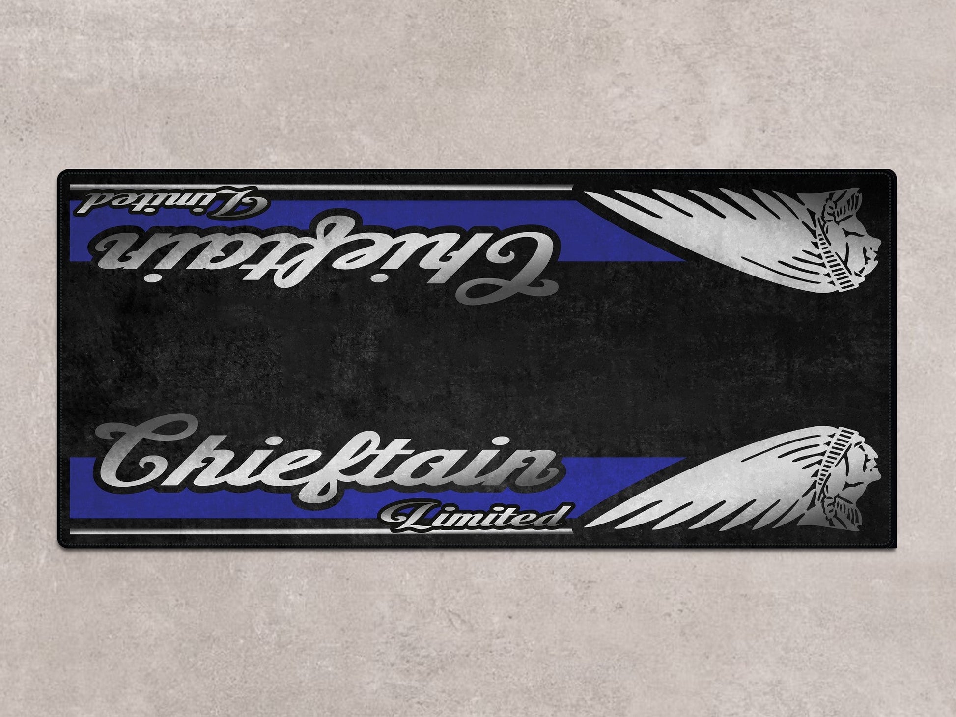 Designed Pit Mat for Indian Chieftain Limited Motorcycle - MM7329 - Howling Moto