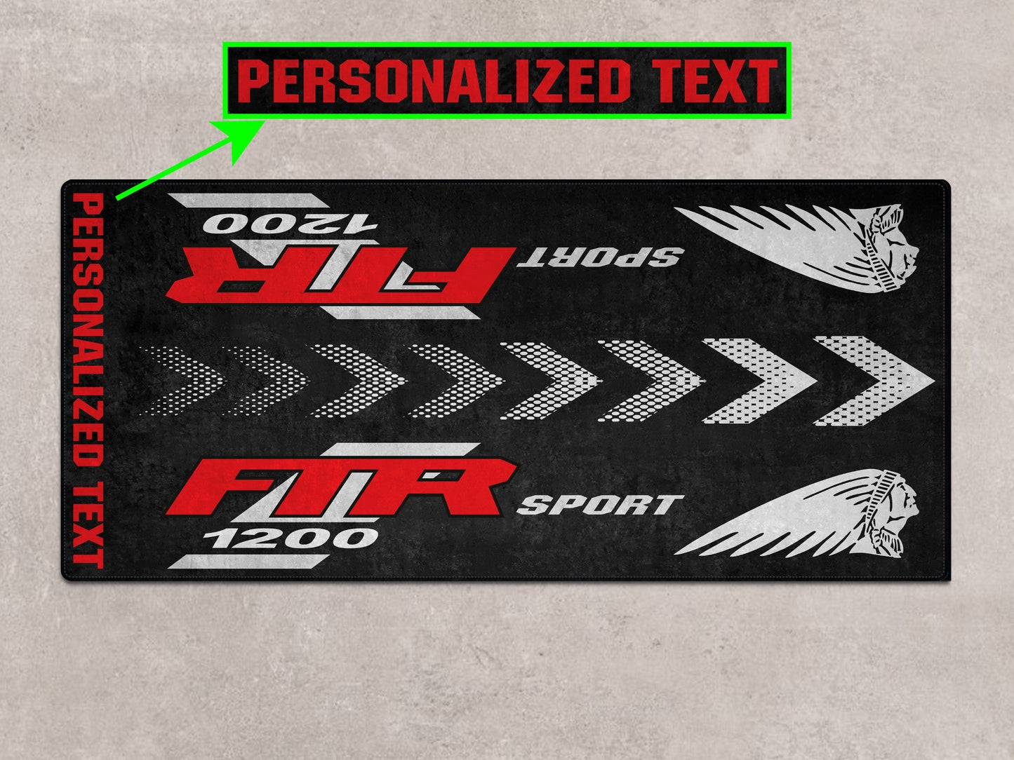 Designed Pit Mat for Indian FTR Sport 1200 Motorcycle - MM7316 - Howling Moto