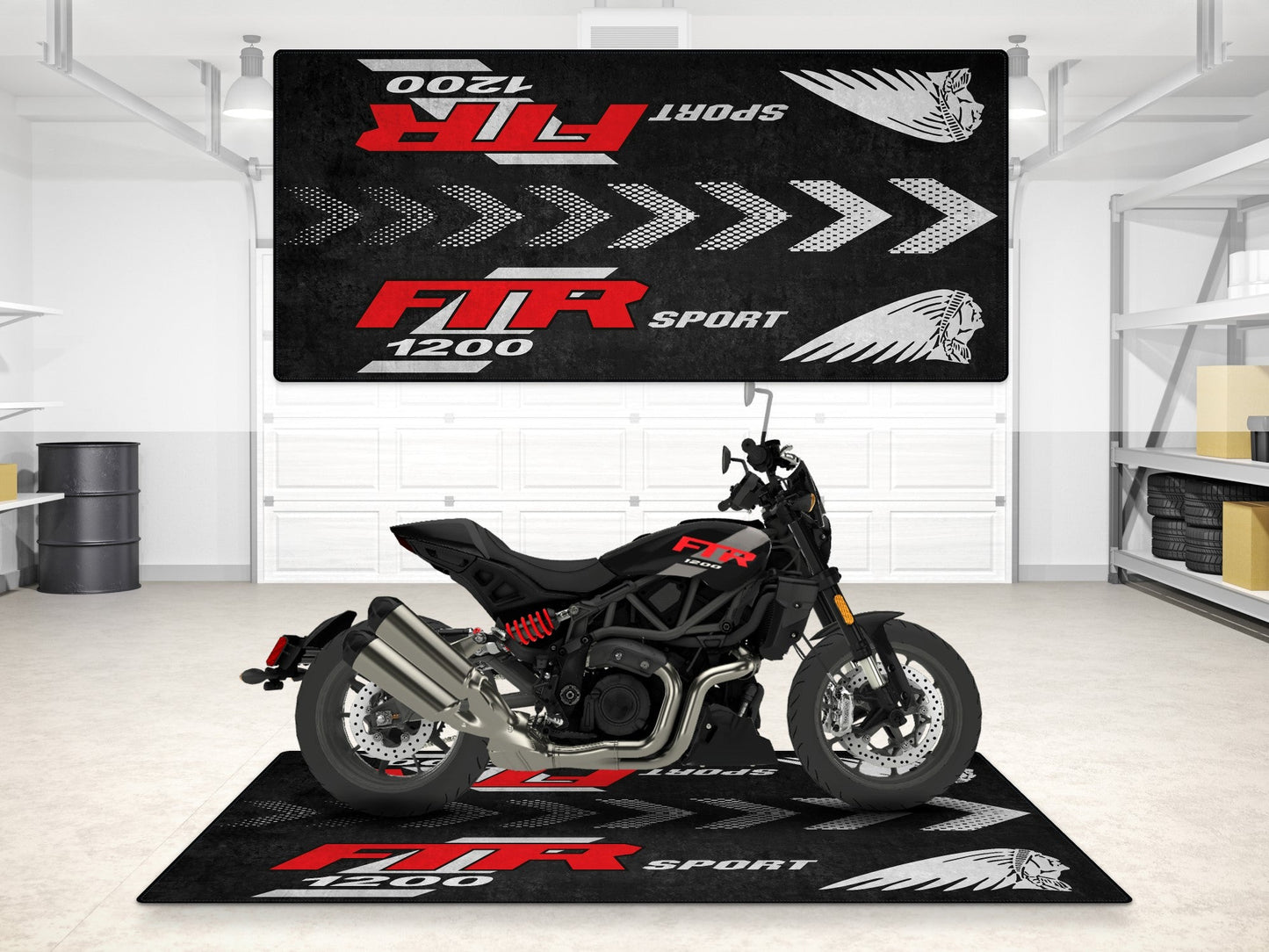 MPM Motorcycle Mat for Indian FTR Sport 1200 - MM7316 - Howling Moto