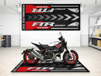 Designed Pit Mat for Indian FTR Sport 1200 Motorcycle - MM7316 - Howling Moto