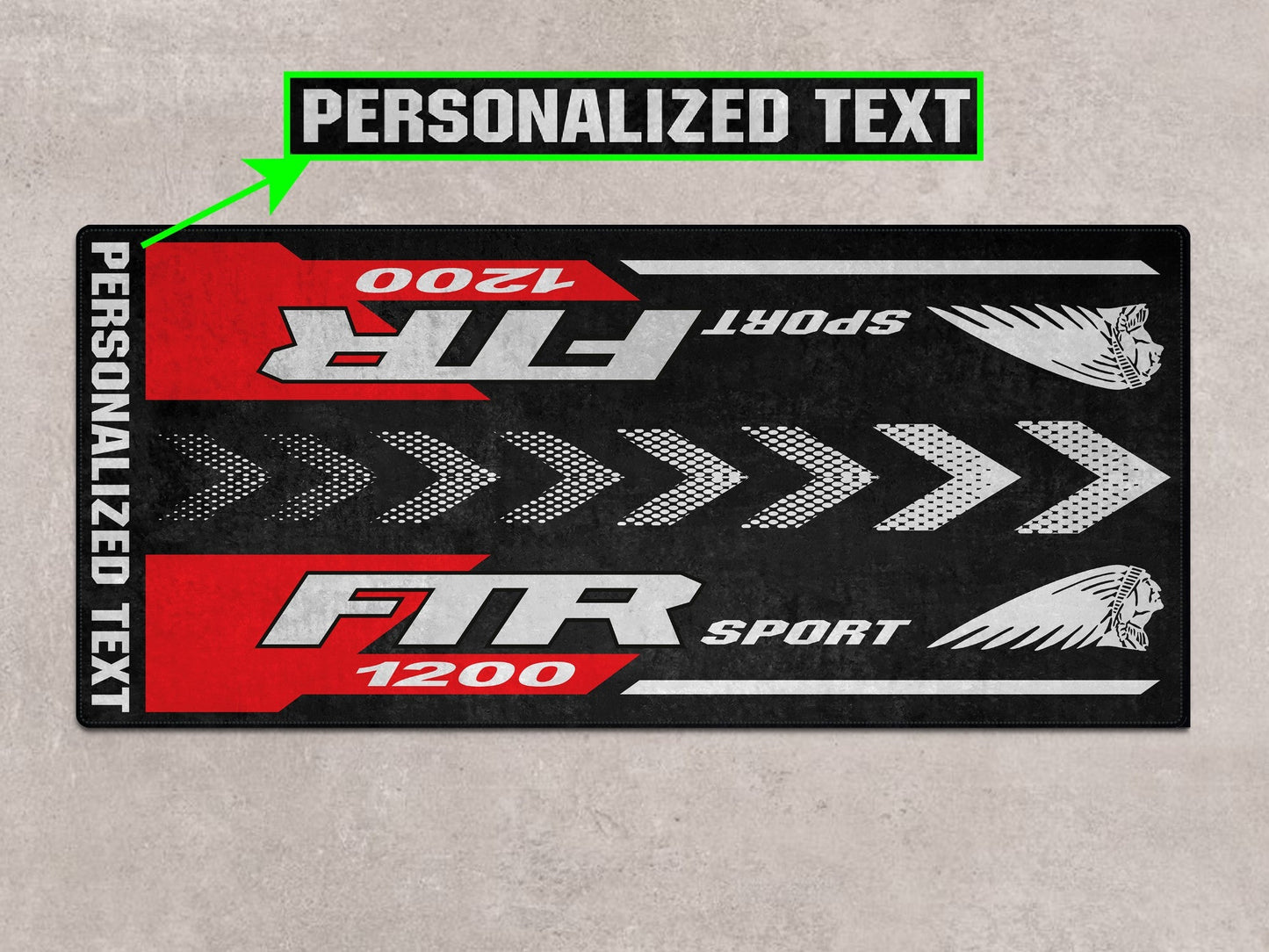 Designed Pit Mat for Indian FTR Sport 1200 Motorcycle - MM7316 - Howling Moto