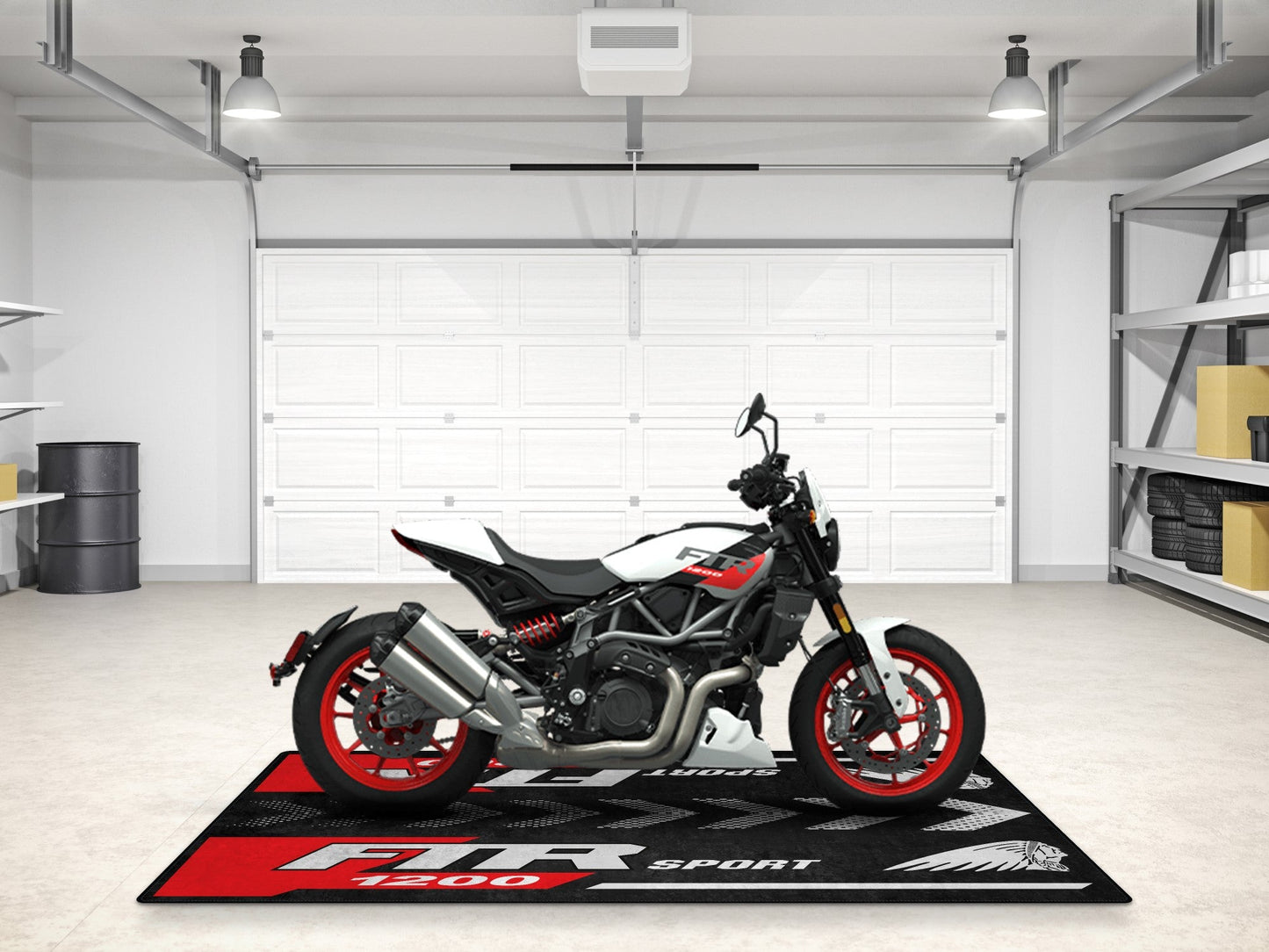 Designed Pit Mat for Indian FTR Sport 1200 Motorcycle - MM7316 - Howling Moto