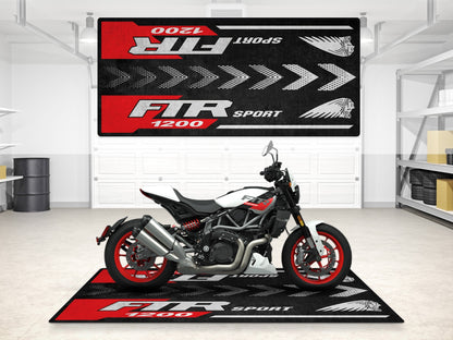 Designed Pit Mat for Indian FTR Sport 1200 Motorcycle - MM7316 - Howling Moto