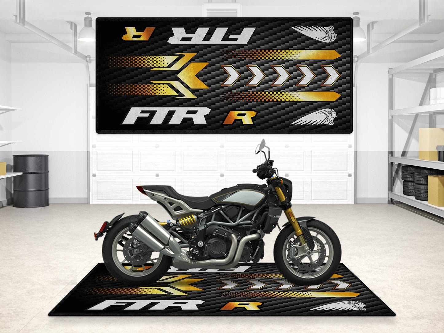 MPM Motorcycle Mat for Indian FTR Carbon 1200 - MM7317 - Howling Moto