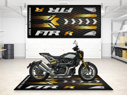 Designed Pit Mat for Indian FTR Carbon 1200 Motorcycle - MM7317 - Howling Moto