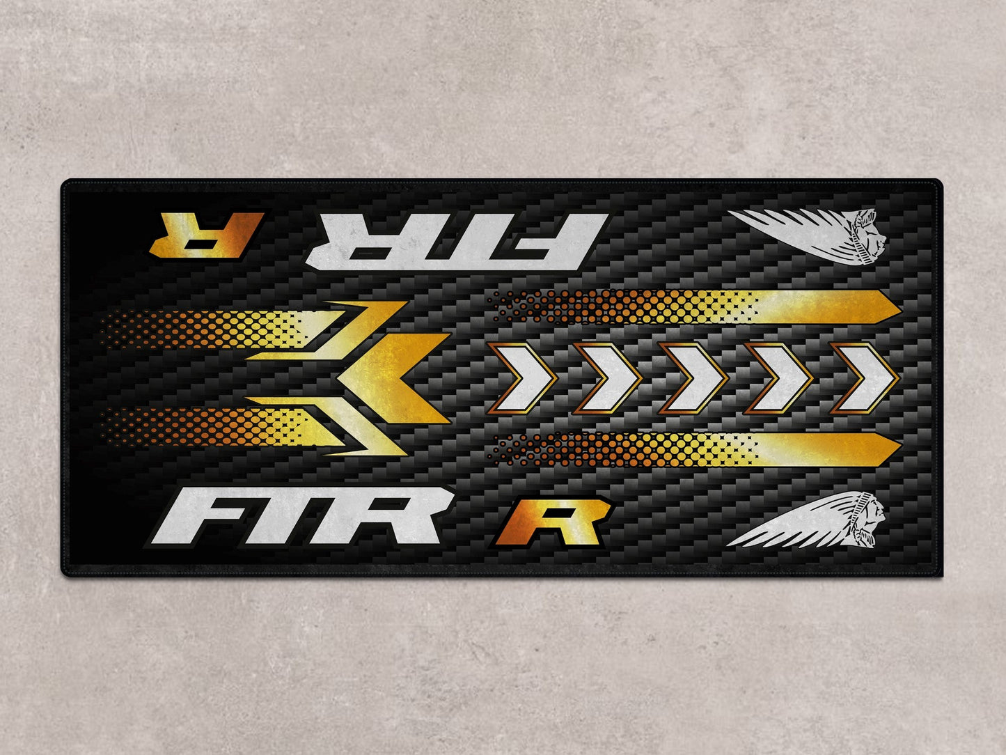 Designed Pit Mat for Indian FTR Carbon 1200 Motorcycle - MM7317 - Howling Moto