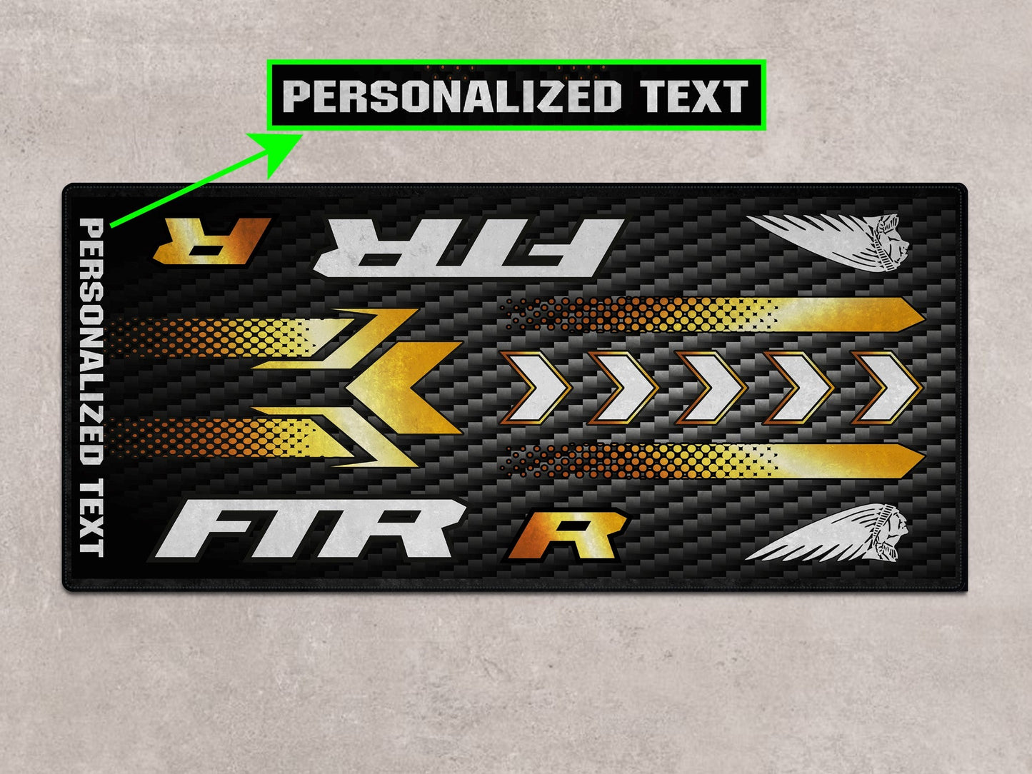 Designed Pit Mat for Indian FTR Carbon 1200 Motorcycle - MM7317 - Howling Moto