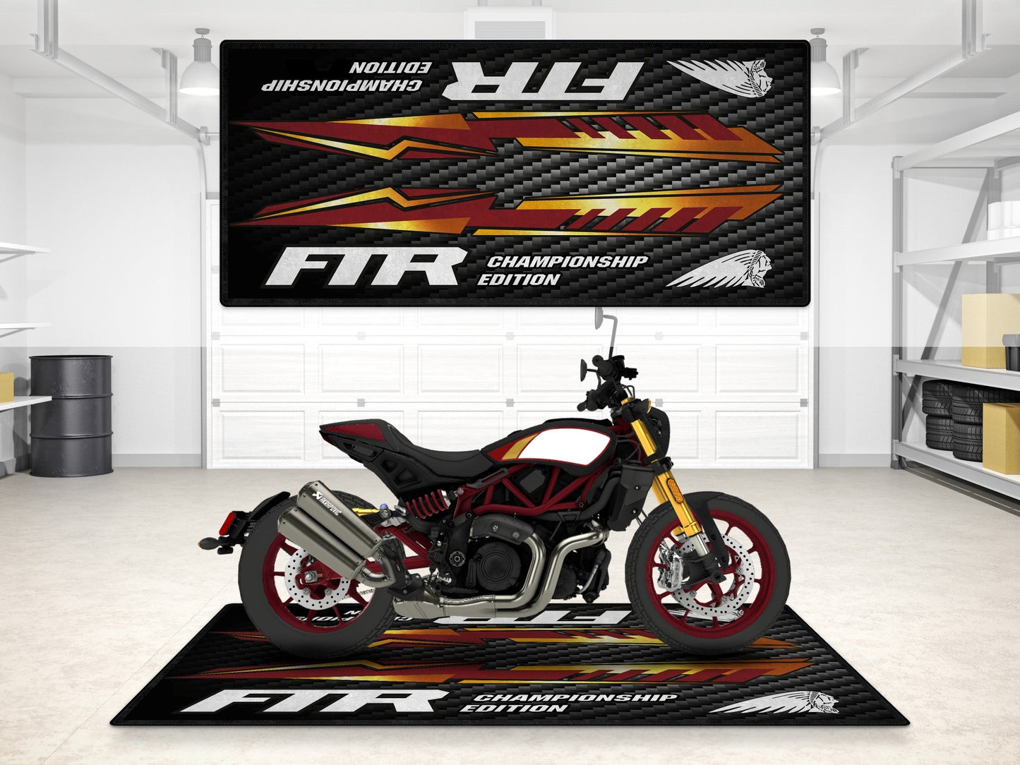 MPM Motorcycle Mat for Indian FTR Championship Edition - MM7319 - Howling Moto