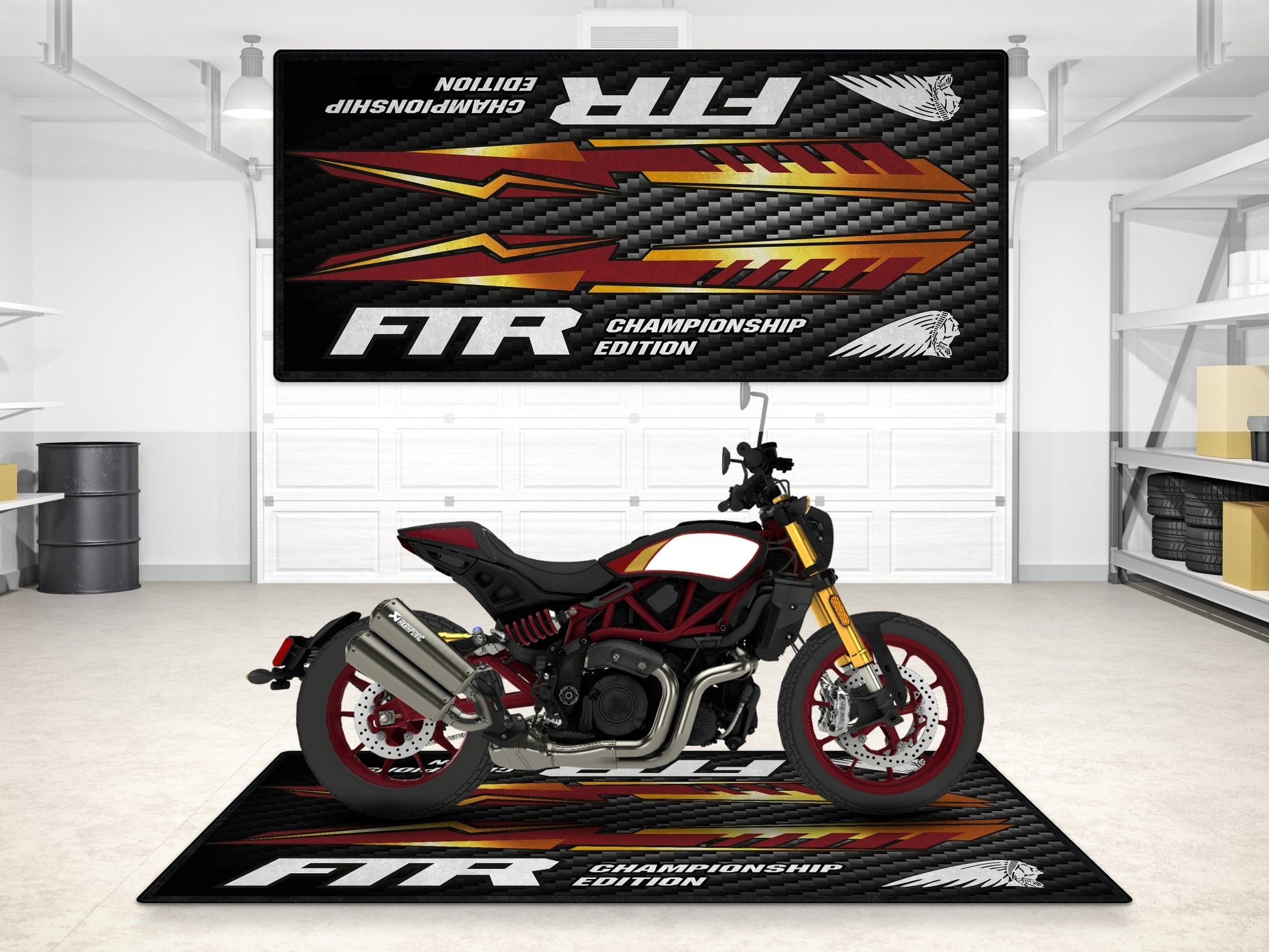 MPM Motorcycle Mat for Indian FTR Championship Edition - MM7319 - Howling Moto