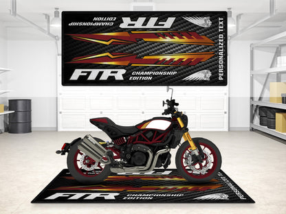 Designed Pit Mat for Indian FTR Championship Edition Motorcycle - MM7319 - Howling Moto