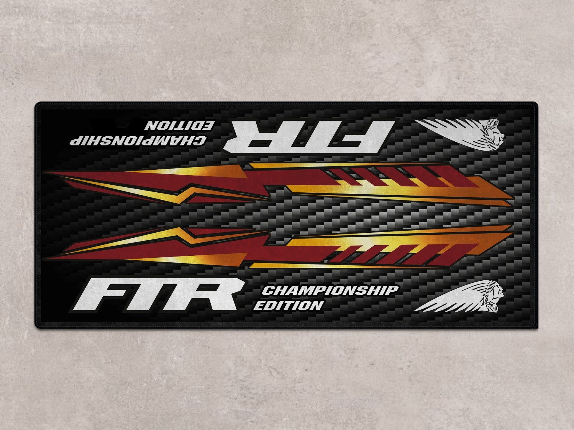 Designed Pit Mat for Indian FTR Championship Edition Motorcycle - MM7319 - Howling Moto