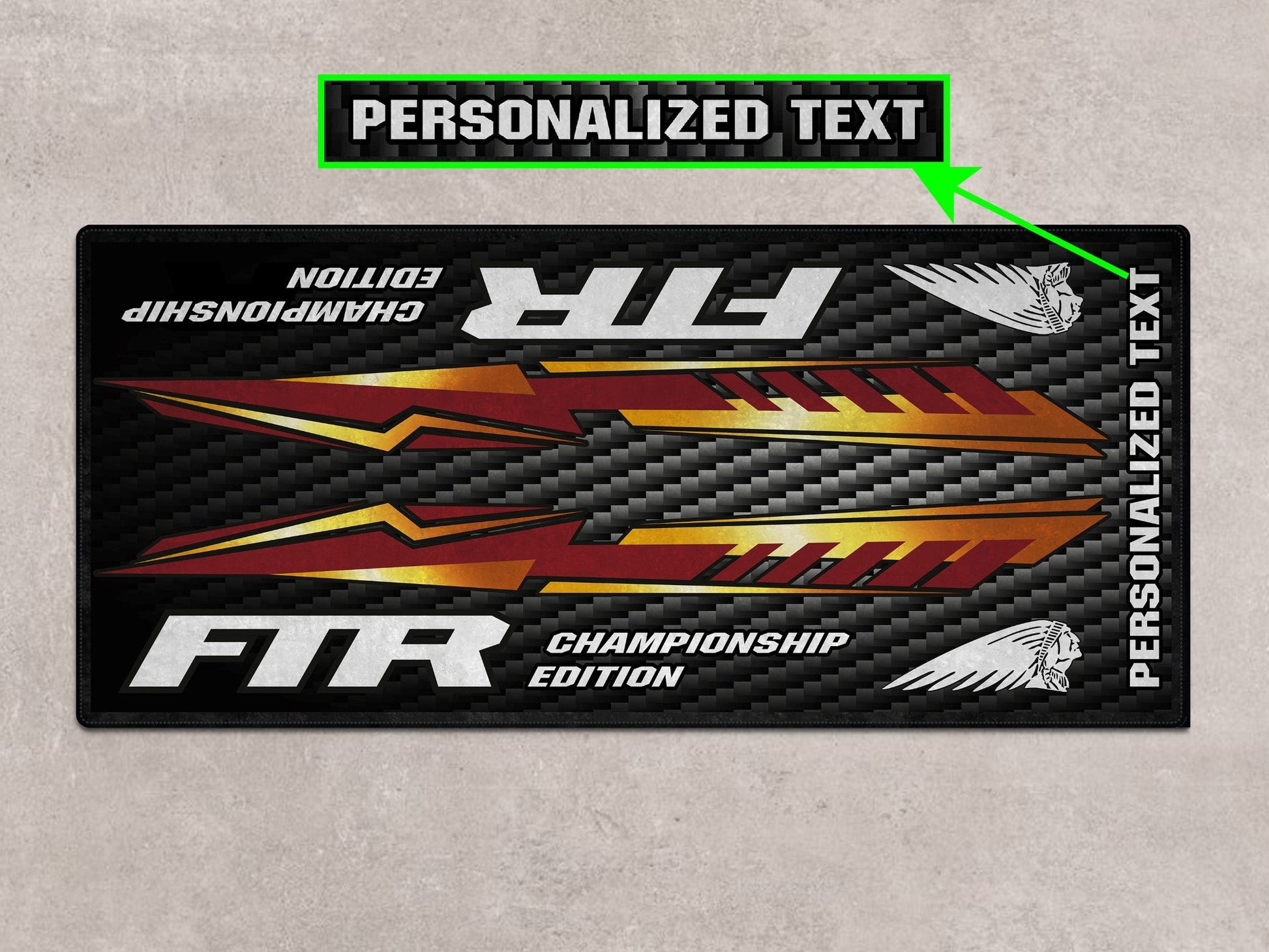 Designed Pit Mat for Indian FTR Championship Edition Motorcycle - MM7319 - Howling Moto