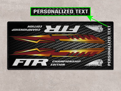 Designed Pit Mat for Indian FTR Championship Edition Motorcycle - MM7319 - Howling Moto