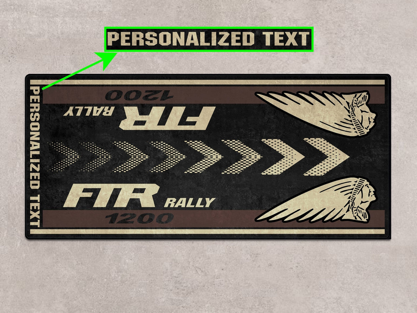 Designed Pit Mat for Indian FTR Rally 1200 Motorcycle - MM7318 - Howling Moto