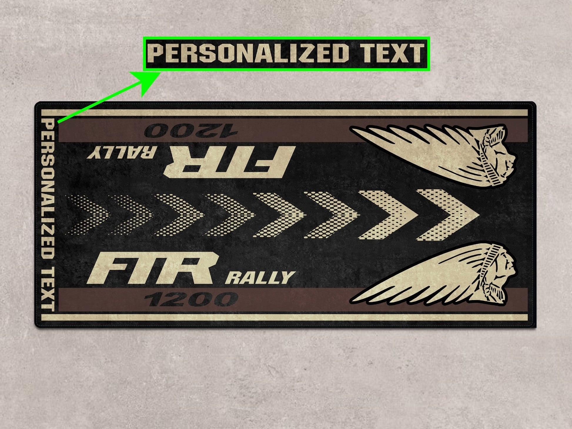 Designed Pit Mat for Indian FTR Rally 1200 Motorcycle - MM7318 - Howling Moto