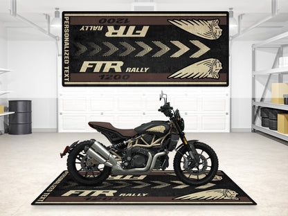Designed Pit Mat for Indian FTR Rally 1200 Motorcycle - MM7318 - Howling Moto