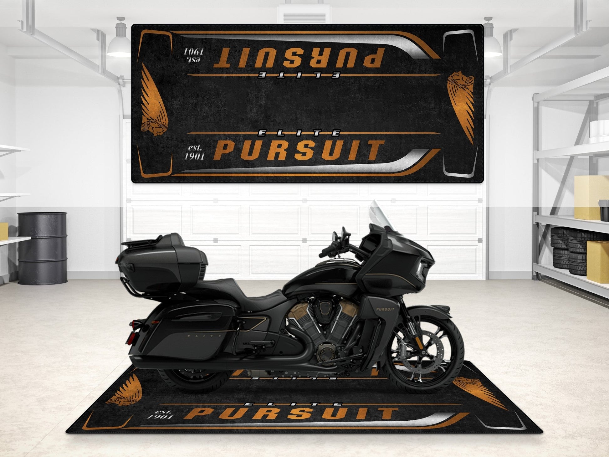 MPM Motorcycle Mat for Indian Pursuit Elite - MM7340 - Howling Moto