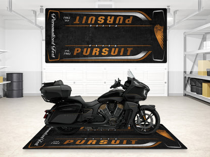 Designed Pit Mat for Indian Pursuit Elite Motorcycle - MM7340 - Howling Moto