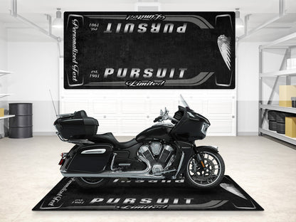 Designed Pit Mat for Indian Pursuit Limited Motorcycle - MM7338 - Howling Moto