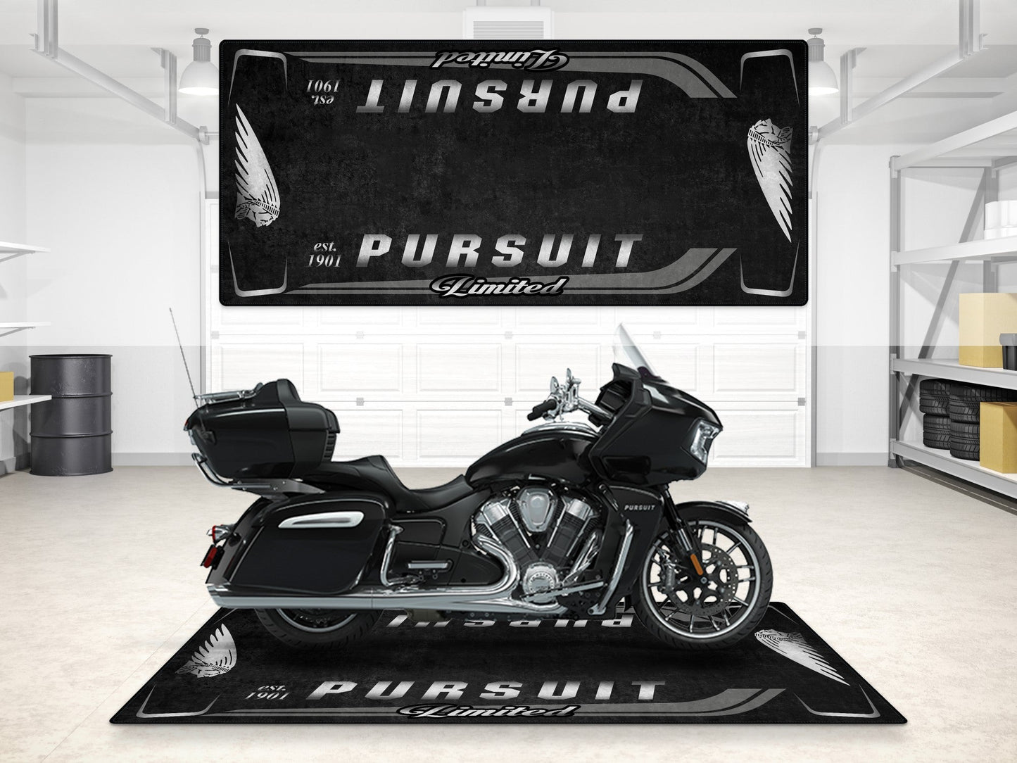 MPM Motorcycle Mat for Indian Pursuit Limited - MM7338 - Howling Moto