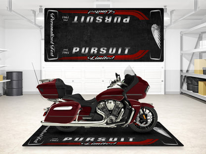 Designed Pit Mat for Indian Pursuit Limited Motorcycle - MM7338 - Howling Moto