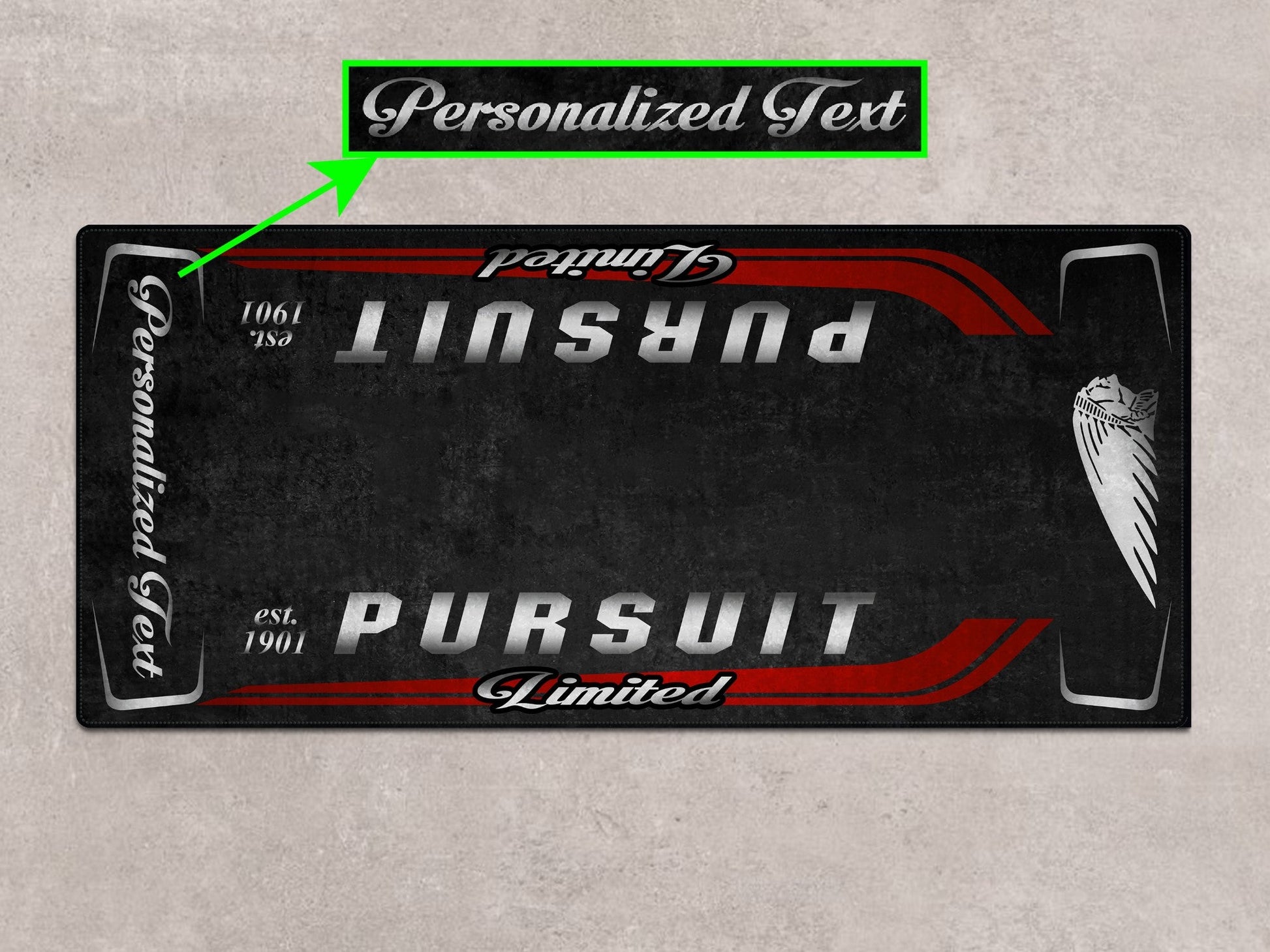 Designed Pit Mat for Indian Pursuit Limited Motorcycle - MM7338 - Howling Moto