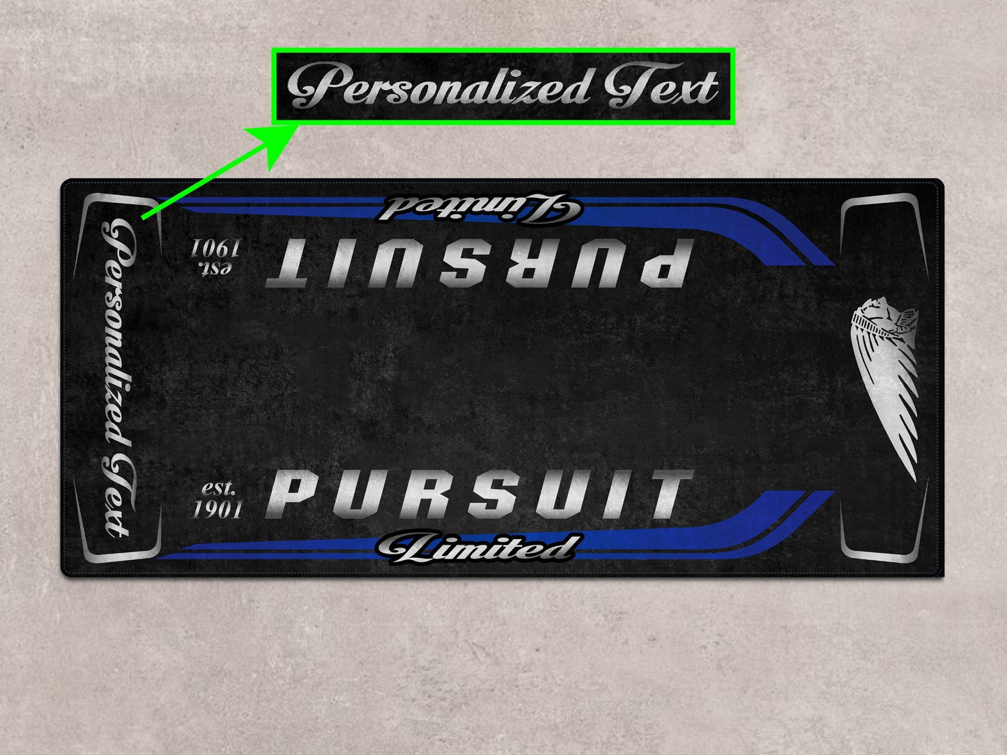 Designed Pit Mat for Indian Pursuit Limited Motorcycle - MM7338 - Howling Moto