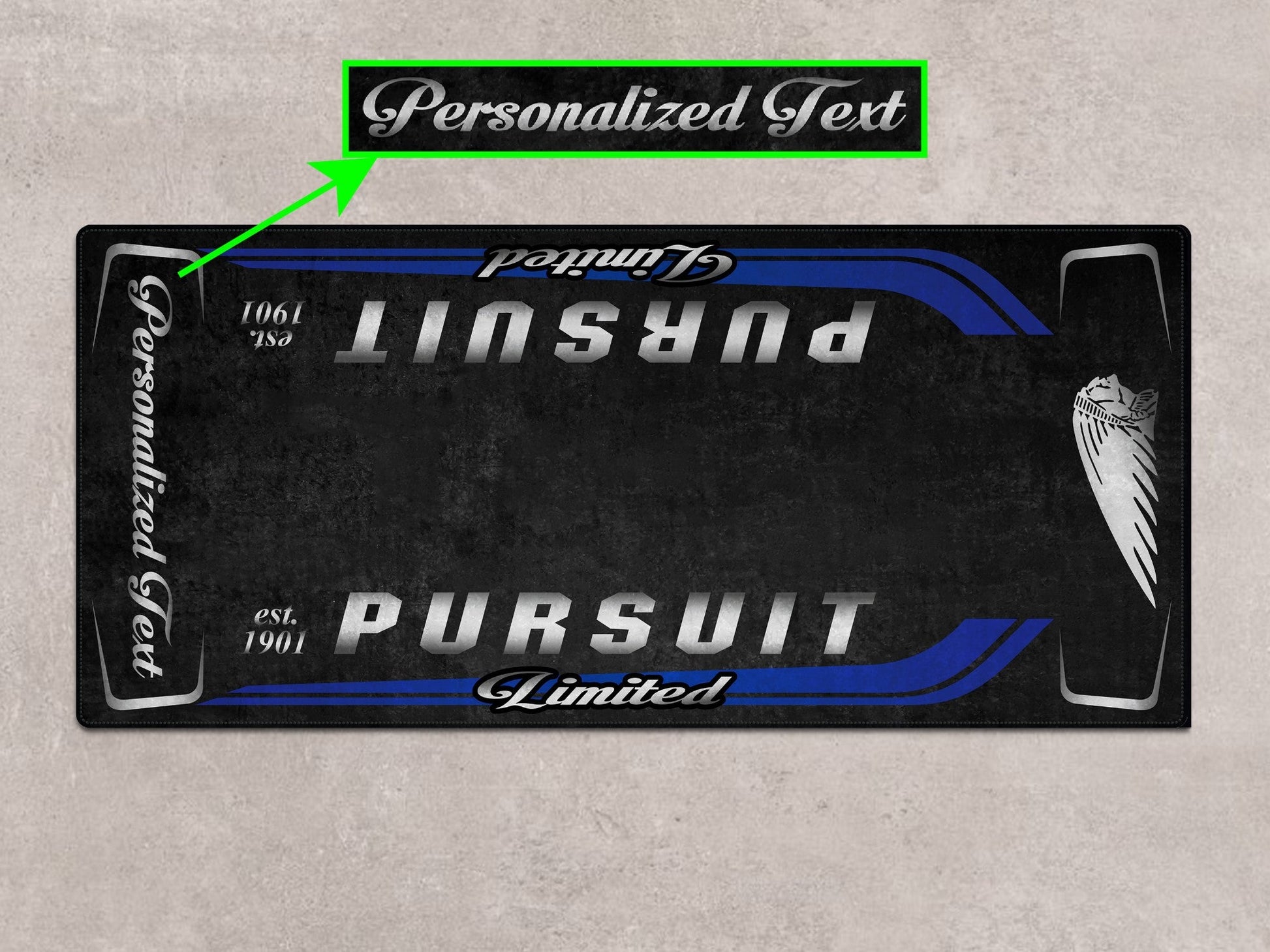 Designed Pit Mat for Indian Pursuit Limited Motorcycle - MM7338 - Howling Moto
