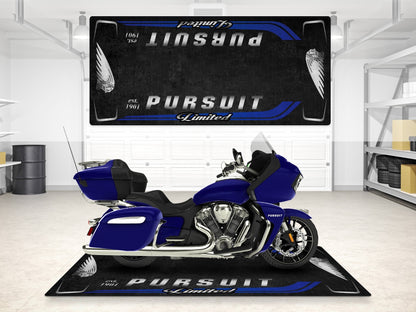 Designed Pit Mat for Indian Pursuit Limited Motorcycle - MM7338 - Howling Moto