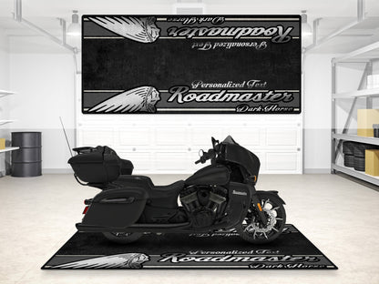 Designed Pit Mat for Indian Roadmaster Dark Horse Motorcycle - MM7337 - Howling Moto