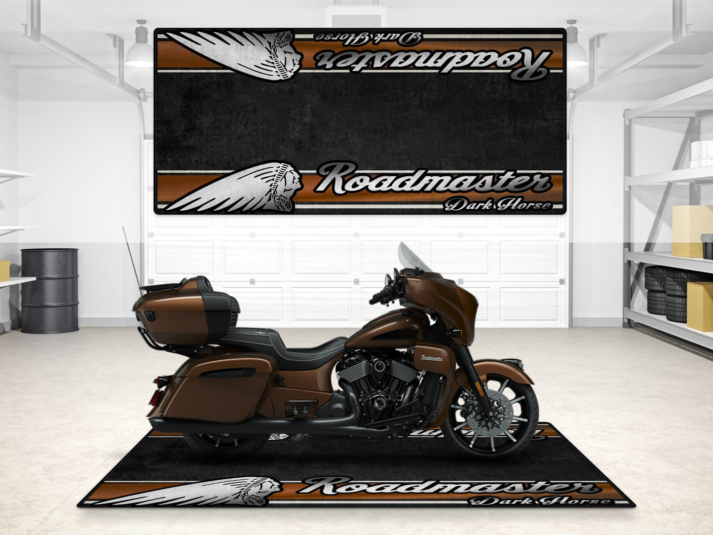MPM Motorcycle Mat for Indian Roadmaster Dark Horse - MM7337 - Howling Moto