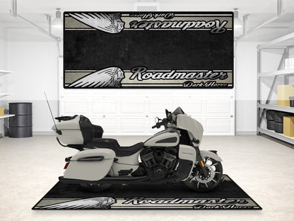 Designed Pit Mat for Indian Roadmaster Dark Horse Motorcycle - MM7337 - Howling Moto
