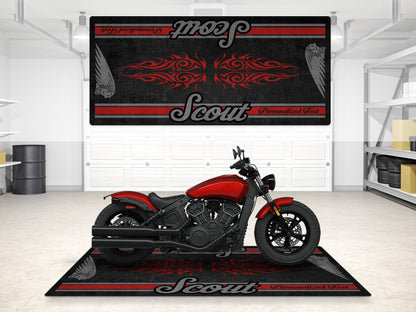 Designed Pit Mat for Indian Scout Bobber Sixty Motorcycle - MM7320 - Howling Moto