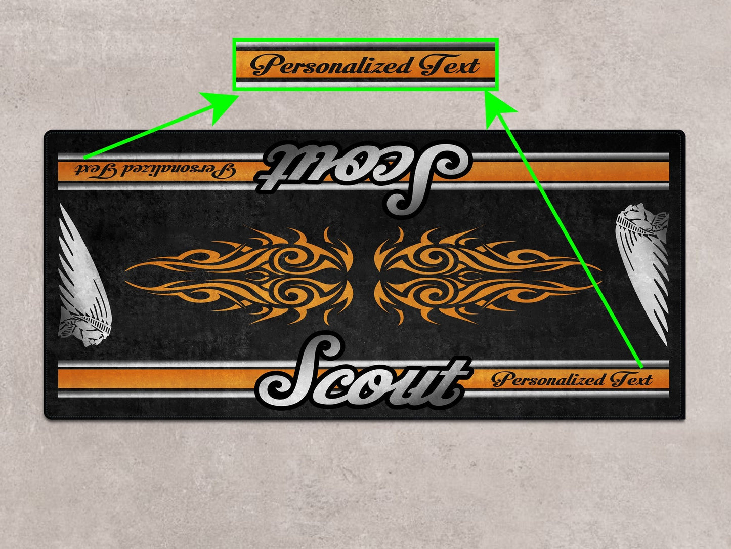 Designed Pit Mat for Indian Scout Motorcycle - MM7323 - Howling Moto