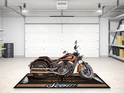 Designed Pit Mat for Indian Scout Motorcycle - MM7323 - Howling Moto