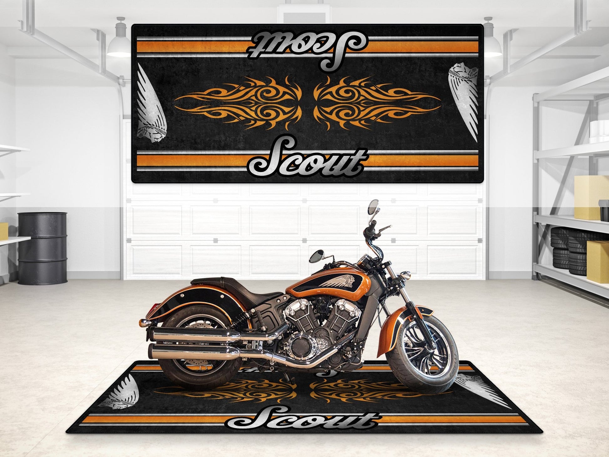 MPM Motorcycle Mat for Indian Scout - MM7323 - Howling Moto