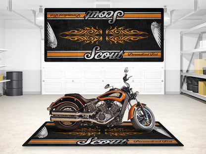Designed Pit Mat for Indian Scout Motorcycle - MM7323 - Howling Moto